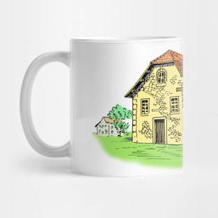 House in old Europe style_01-light color Mug